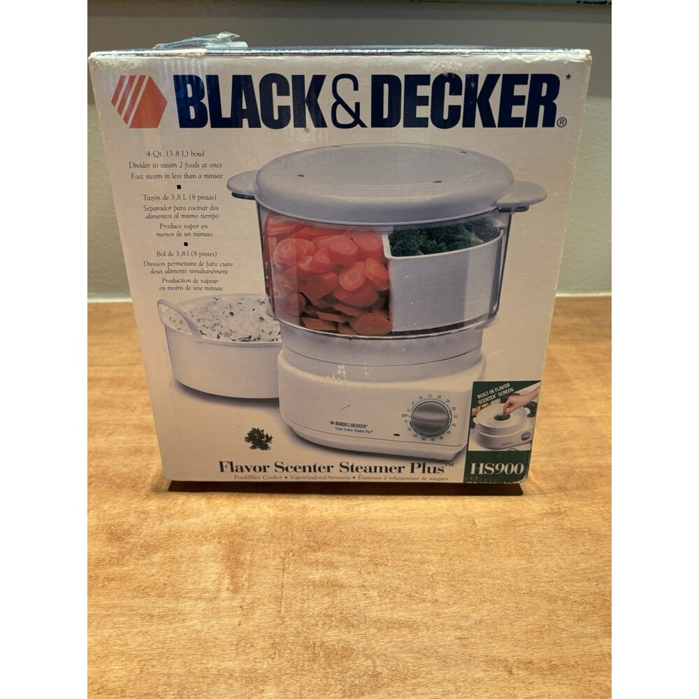 BLACK & DECKER FLAVOR SCENTER STEAMER PLUS MODEL HS900 WHITE NEW